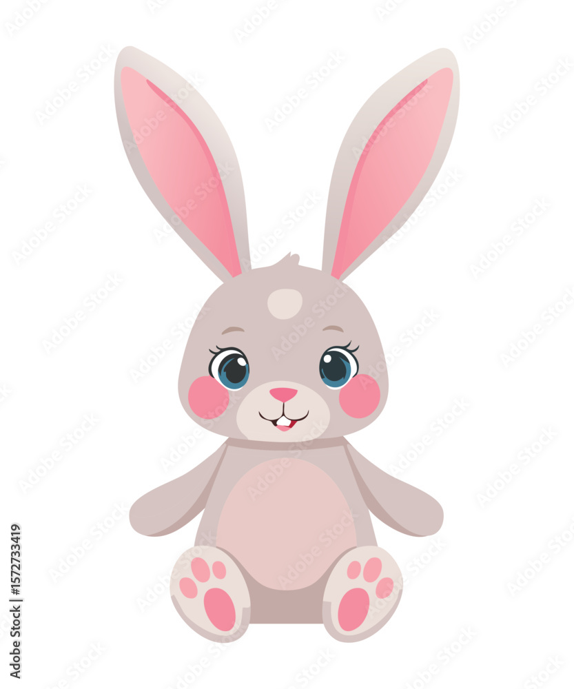 Obraz premium Gentle Plush Rabbit Toy Artwork