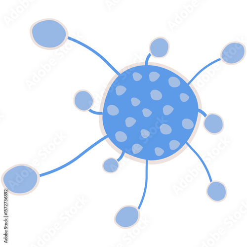 Tuberculosis Bacteria. Microbe icon vector image. Can be used for Tuberculosis.