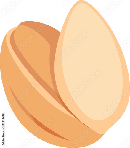 A single perfectly shelled pistachio nut, isolated on white, for snack, healthy food, nuts, or natural goodness.