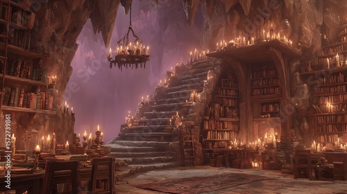 Enchanted Cave Library: A Realm of Literary Wonder