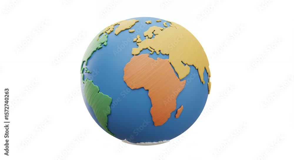 Fototapeta premium World globe map illustration