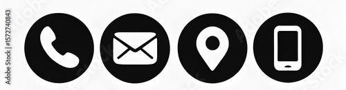 Location Critical Navigation Mark, Mail Vital Correspondence Element, Marker Precise Address Pictogram, Call Urgent Service Avatar, App Interface Business Graphic, Pin Accurate Geotagging Sign