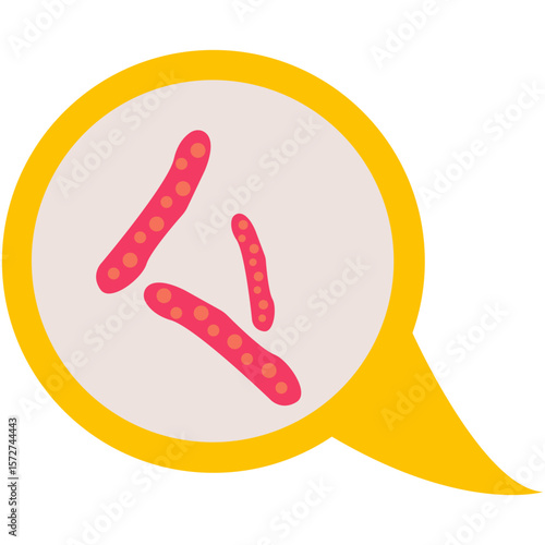 Tuberculosis Disease Element. Microbe icon vector image. Can be used for Tuberculosis.