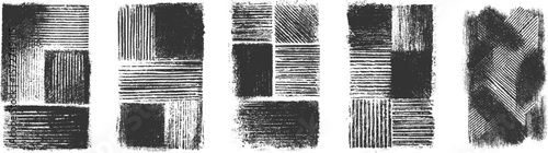 
abstract - grunge texture set, Monochrome texture irregular graphic elements. transparent background.