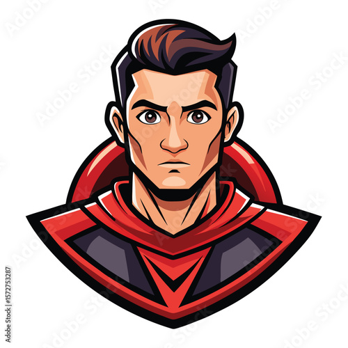 Determined hero portrait