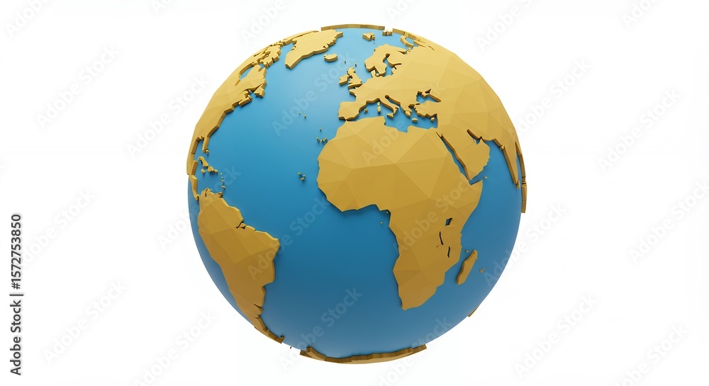 Naklejka premium Stylized globe illustration