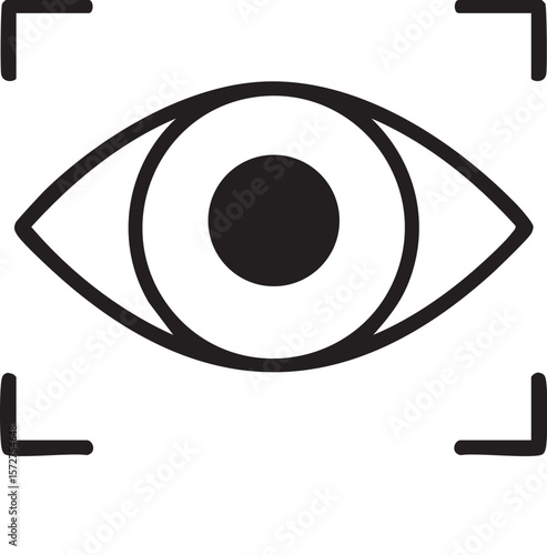 Iris Eye Scan Vector Illustration