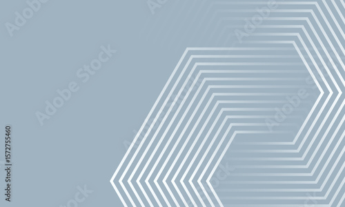 Modern hexagon lines on gray background. Geometric lines simple design modern art eps 10.