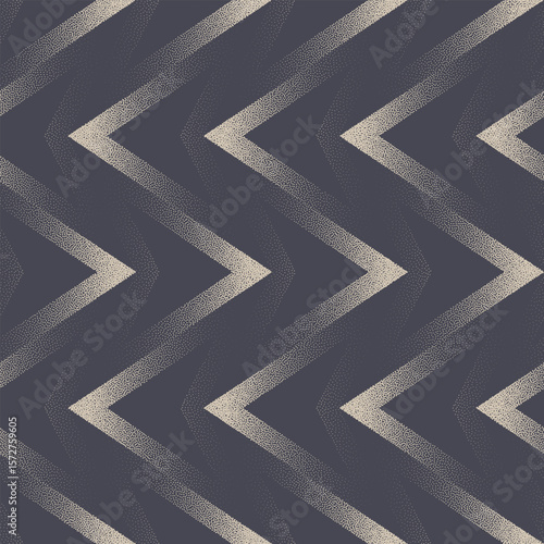 Dynamic modern seamless pattern grainy stipple textured abstract vector background. Energetic movement effect endless graphic abstraction. Loopable halftone art illustration for mod textile print