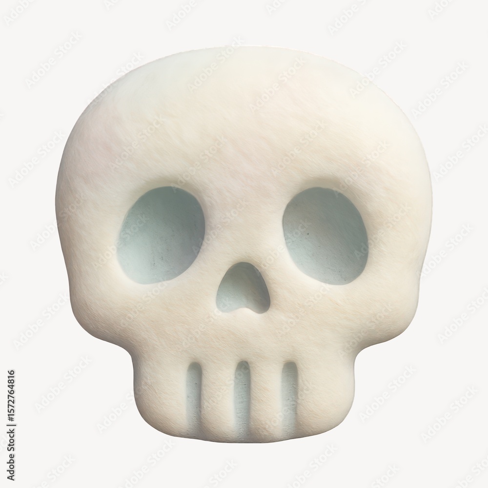Obraz premium Cute cartoon skull illustration.