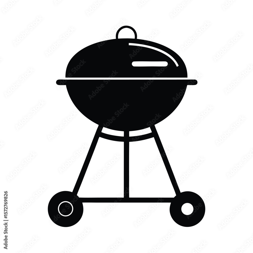 bbq grill vector black silhouette illustration bbq grill vector black silhouette illustration