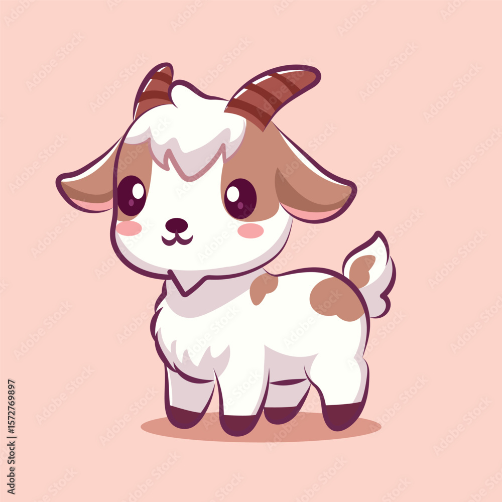 Fototapeta premium cute character goat for element, sticker
