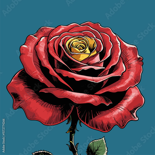 vector rose flower illustration for design needs