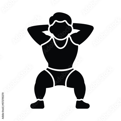 Shoulder press, Vector Icon which can easily modify or edit