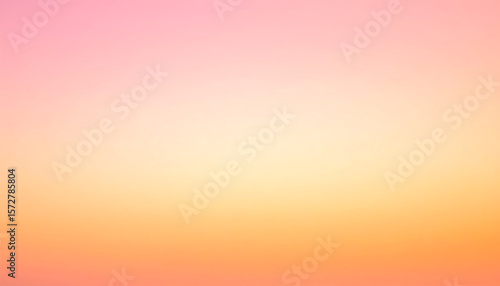 Soft sunset tones transitioning from light orange to pink create serene gradient background, evoking sense of calm and tranquility