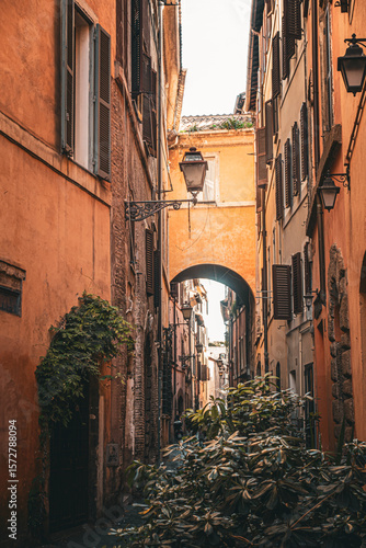 narrow street in rome italy