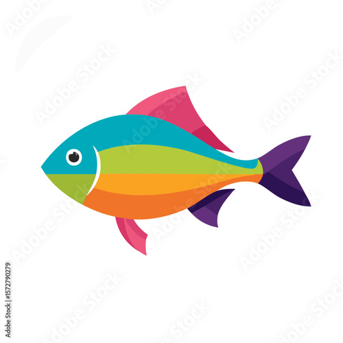 Colorful Fish Isolated on a...