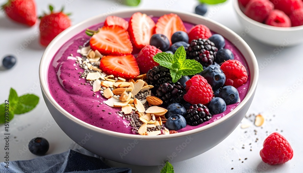 muesli with fresh berries muesli with fresh berries