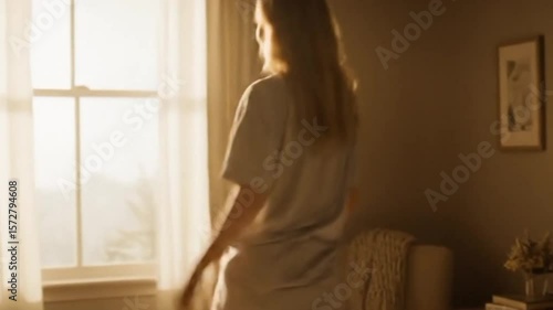 woman wakes up 