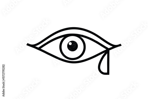 Celestial Eye of Horus with sacred patterns cosmic elegance vector art illustration