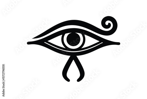 Ethereal Eye of Horus with spiritual artwork celestial mystique vector art illustration