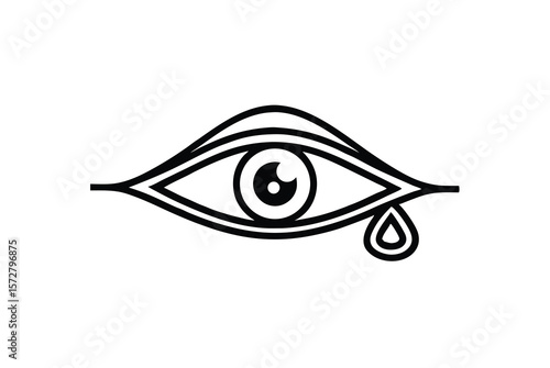 Mystical Eye of Horus with decorative patterns ancient enigma vector art illustration