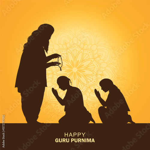Happy guru purnima card background