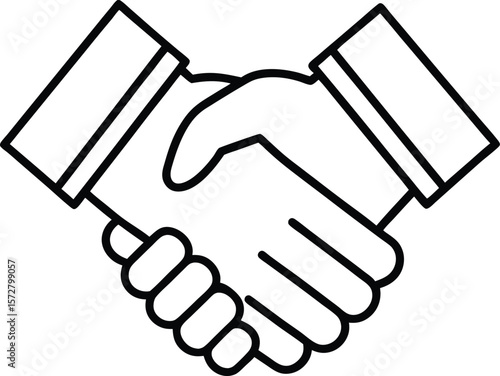 handshake icon vector illustration on white background