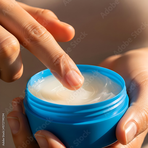 Wallpaper Mural Nourishing Skincare Application. Hands Applying Rich Moisturizer Torontodigital.ca