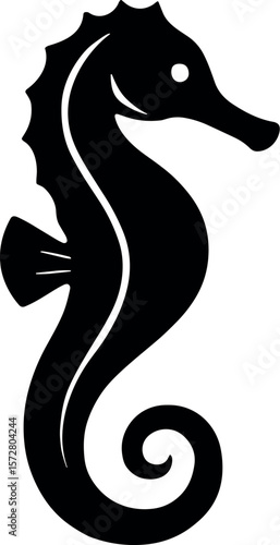 Seahorse vector silhouette design