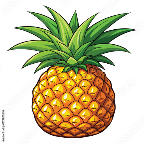 Vibrant Pineapple Illustration