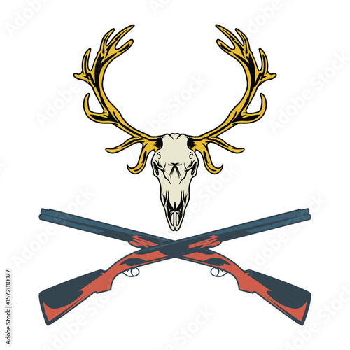 deer bone for hunting logo