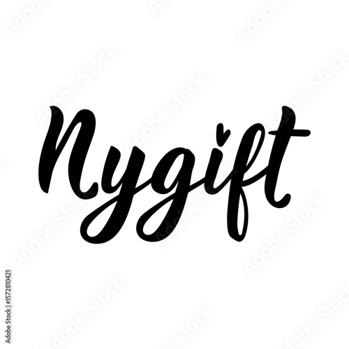 Translation from Norwegian: Newlyweds. Perfect design for greeting cards, posters and social media. Norwegian Lettering.