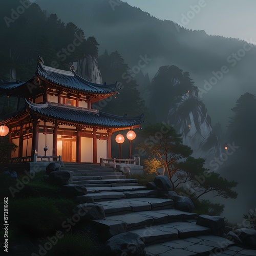 temple, meditaion, forest, monk, light, darkness, 
