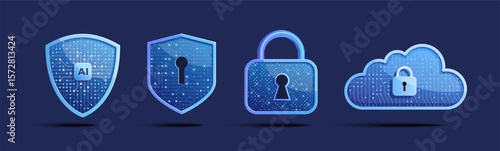 Artificial intelligence protection sign set