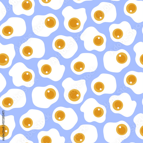Eggs vector seamless pattern