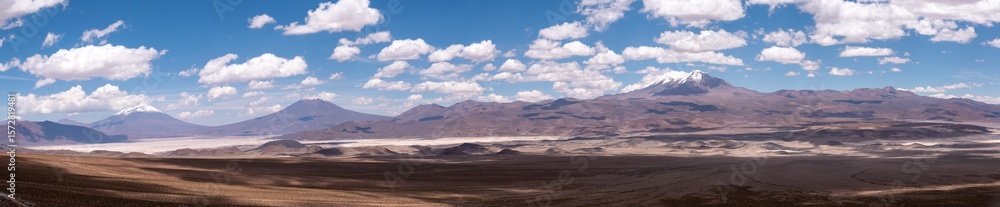 Fototapeta premium panorama of the mountains with volcanos