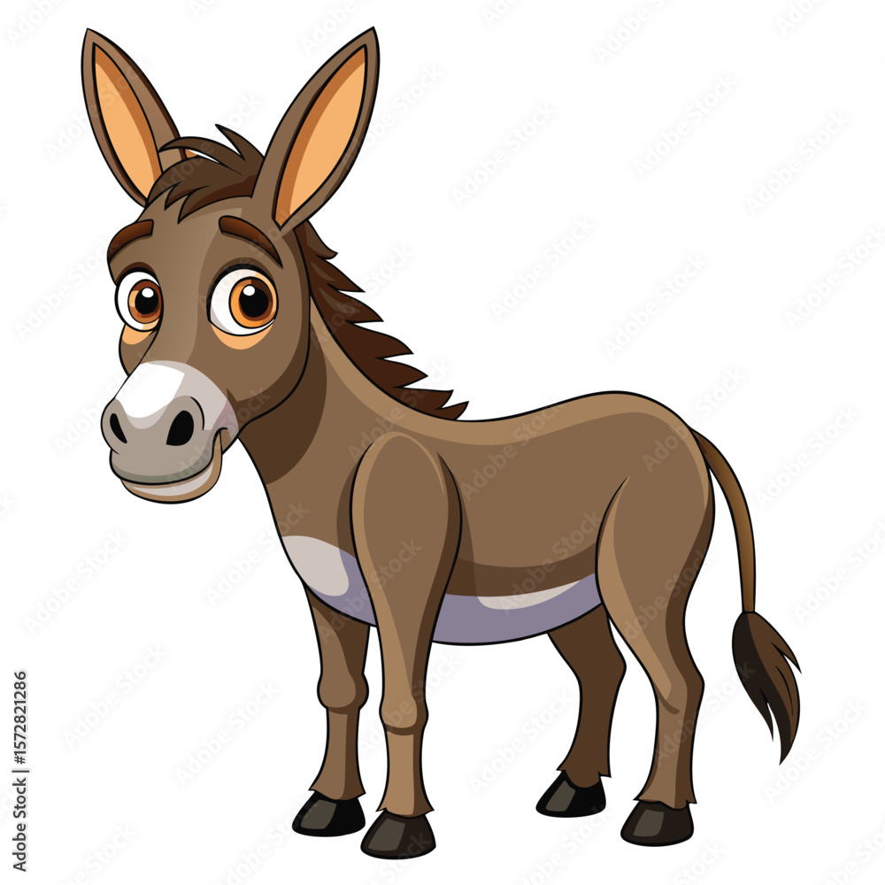 Fototapeta premium Cute cartoon donkey (3)