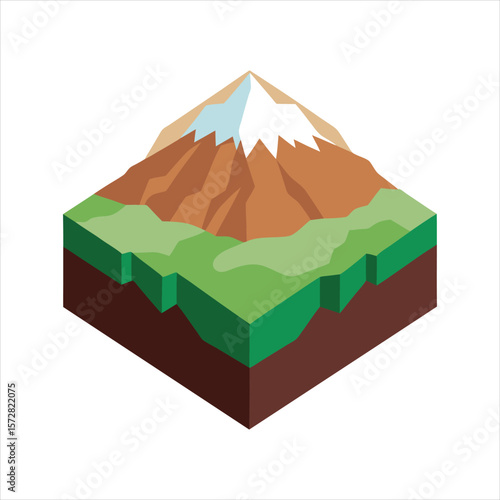 Africa Mountain Icon Vector Illustration