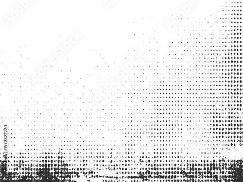 Old grunge dotted background with abstract distress frame and classic halftone effect for retro designs
Distressed halftone frame with grunge dots and vintage style background for classic vector