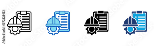 Safety Management icon Multi Style Vector Illustration