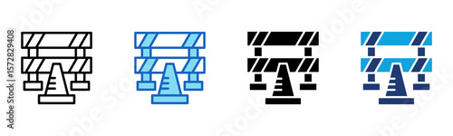 Barrier icon Multi Style Vector Illustration