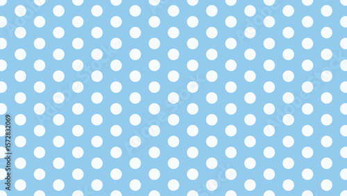 White polka dots on light blue background seamless pattern. Great for baby boy shower, nursery prints, kids party decor, fabric, scrapbook, gift wrap, and cute digital or print design projects.