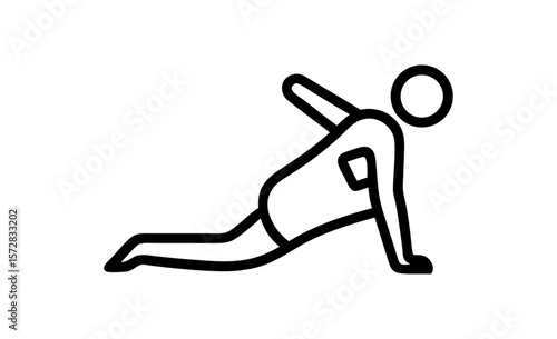  figure in yoga pose representing fitness and wellness