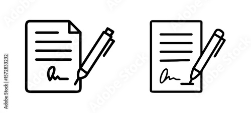  pen signing on contract paperwork