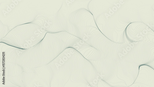 Dotted pattern curved dynamic particles abstract background