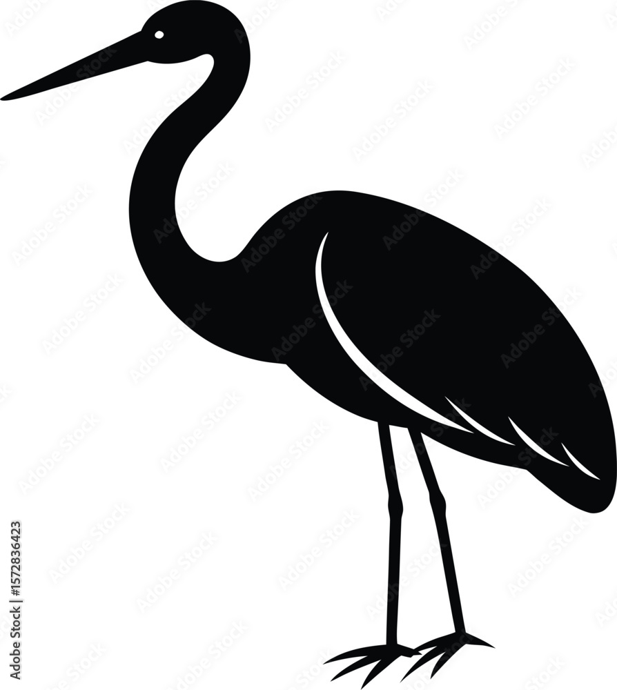 Fototapeta premium heron on a white background