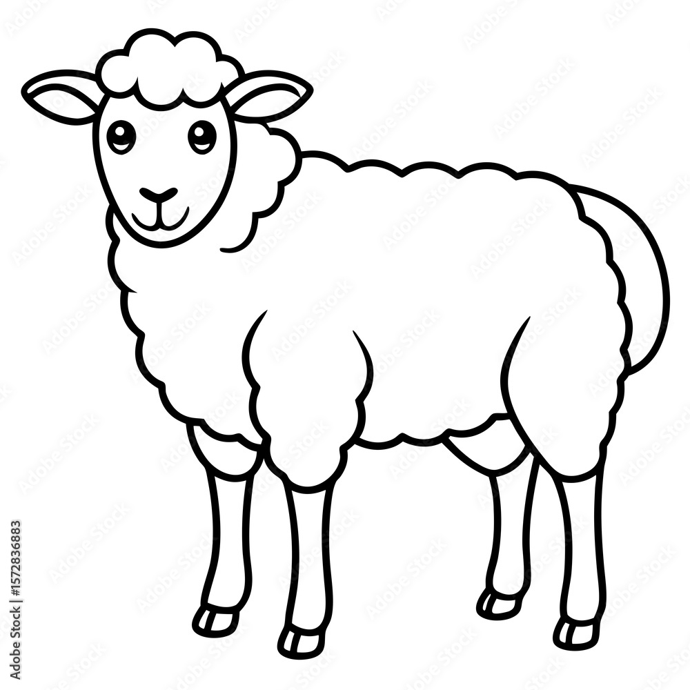 Fototapeta premium Simple Sheep Vector