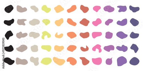 Colorful Abstract Shapes Set.