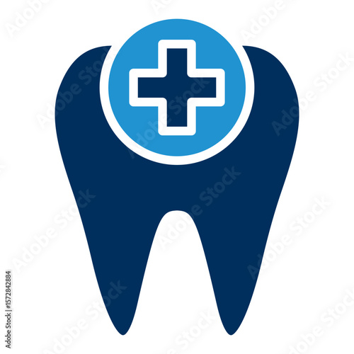 Dental Care Blue Color Icon